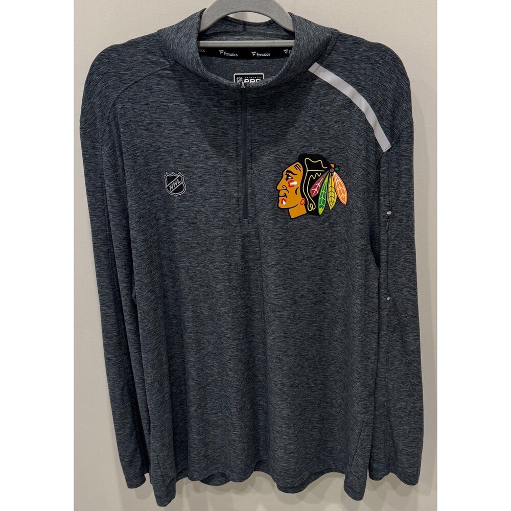 Chicago Blackhawks - Fanatics NHL Authentic Pro 1/4 Zip Pullover - Men's XL